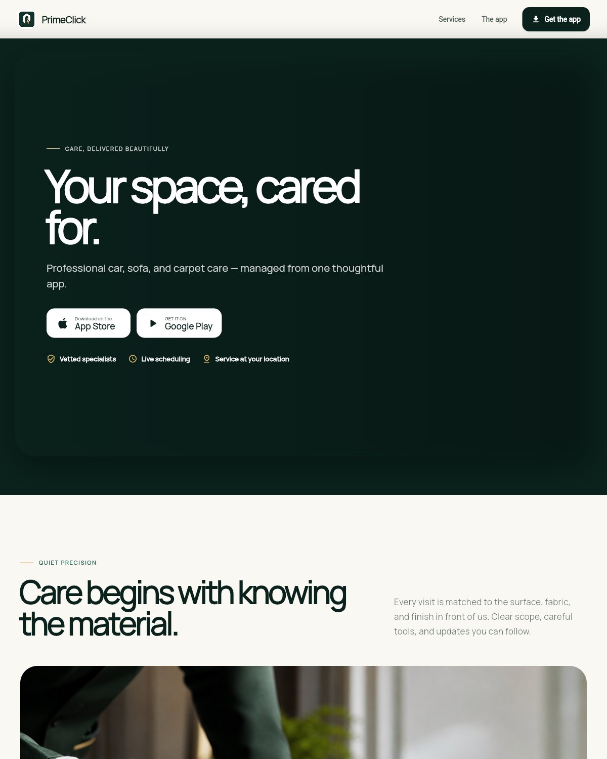 PrimeClick website preview