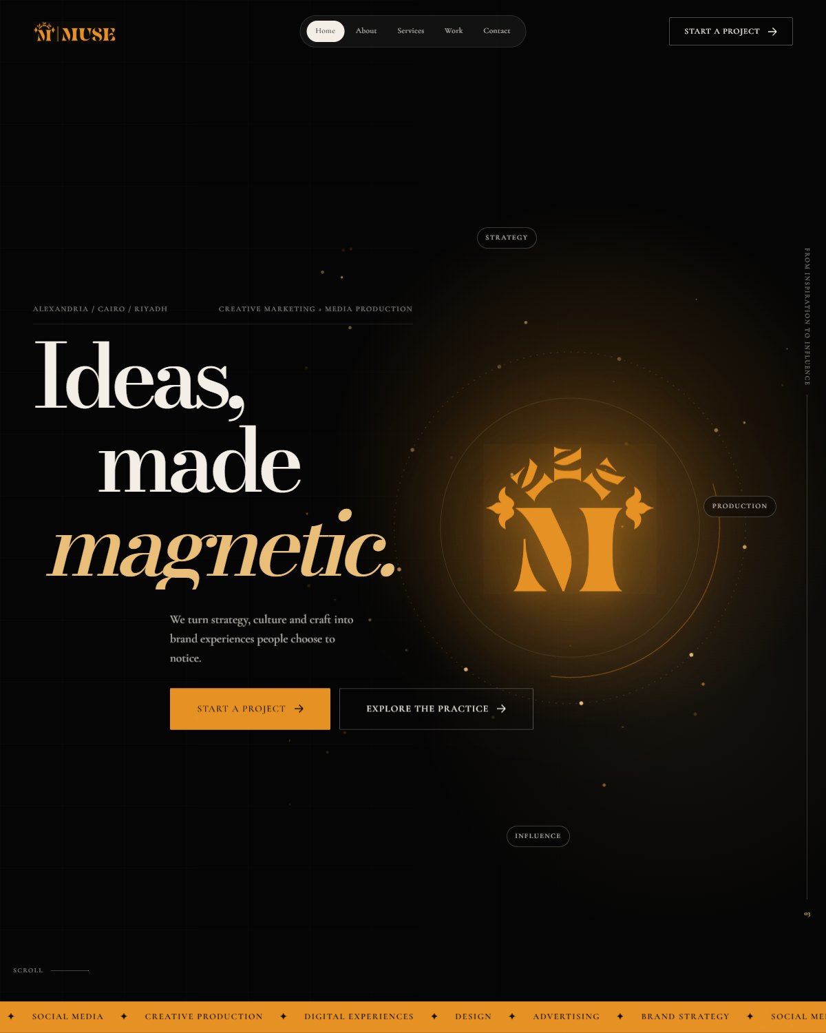MUSE Agency website preview